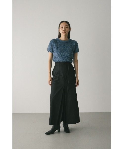 STYLEMIXER(スタイルミキサー)の「ダブルスリットハイストレッチスカート(スカート・レディース・ベージュ/ブラック・SMALL/MEDIUM)」の4枚目の写真