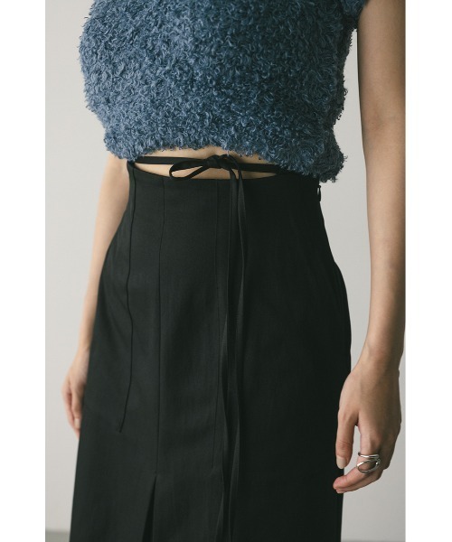 STYLEMIXER(スタイルミキサー)の「ダブルスリットハイストレッチスカート(スカート・レディース・ベージュ/ブラック・SMALL/MEDIUM)」の7枚目の写真