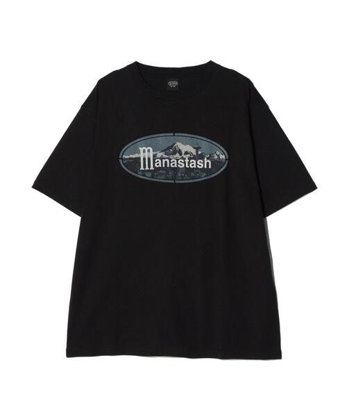 MANASTASH(マナスタッシュ)の「MANASTASH/マナスタッシュ/CiTee RIDGE LOGO(Tシャツ/カットソー・メンズ・ブラック/ホワイト/ピンク・M/XL/L/S)」の2枚目の写真