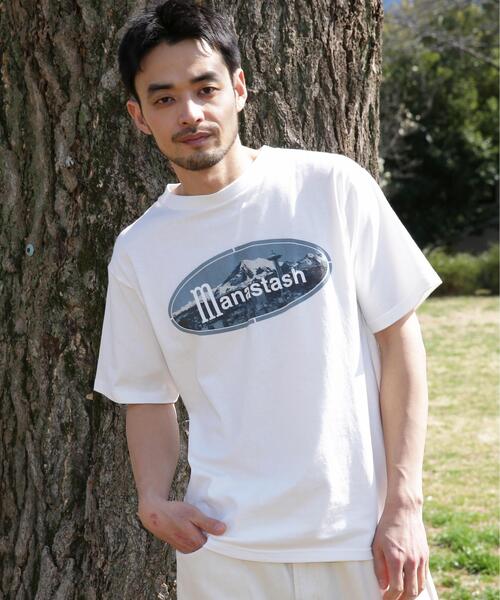 MANASTASH(マナスタッシュ)の「MANASTASH/マナスタッシュ/CiTee RIDGE LOGO(Tシャツ/カットソー・メンズ・ブラック/ホワイト/ピンク・M/XL/L/S)」の7枚目の写真