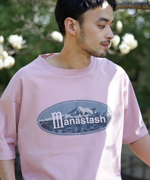 MANASTASH(マナスタッシュ)の「MANASTASH/マナスタッシュ/CiTee RIDGE LOGO(Tシャツ/カットソー・メンズ・ブラック/ホワイト/ピンク・M/XL/L/S)」の10枚目の写真