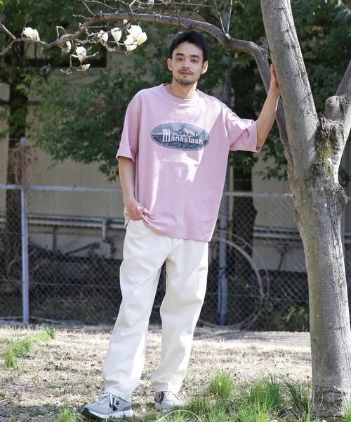 MANASTASH(マナスタッシュ)の「MANASTASH/マナスタッシュ/CiTee RIDGE LOGO(Tシャツ/カットソー・メンズ・ブラック/ホワイト/ピンク・M/XL/L/S)」の11枚目の写真