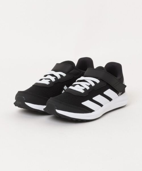 adidas(アディダス)の「adidas アディダス FAITO EL K【軽量】キッズスニーカー 運動会 子供靴(ファイトELK)(スニーカー・キッズ・ブルー/ブラック×ホワイト・19.0cm/19.5cm/20.0cm/20.5cm/21.0cm/21.5cm/22.0cm/22.5cm/23.0cm/23.5cm/24.0cm/24.5cm/18.0cm/17.0cm/25.0cm)」の1枚目の写真