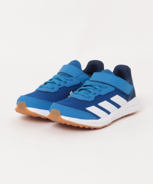 adidas(アディダス)の「adidas アディダス FAITO EL K【軽量】キッズスニーカー 運動会 子供靴(ファイトELK)(スニーカー・キッズ・ブルー/ブラック×ホワイト・19.0cm/19.5cm/20.0cm/20.5cm/21.0cm/21.5cm/22.0cm/22.5cm/23.0cm/23.5cm/24.0cm/24.5cm/18.0cm/17.0cm/25.0cm)」の2枚目の写真