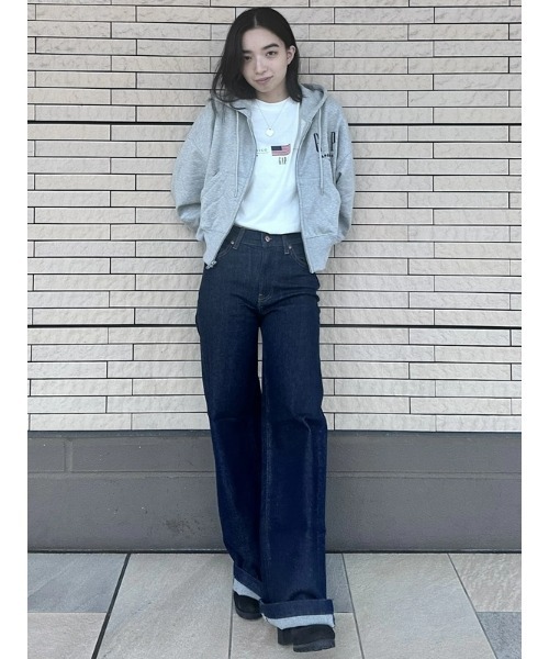 GAP（ギャップ）の「ハイライズ ストライド ワイドデニム（デニムパンツ・レディース・インディゴブルー・25/28/29/27/24/23/26/30）」の8枚目の写真