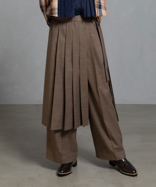 MARECHAL TERRE(マルシャルテル)の「プリーツラップスカート×パンツ(その他パンツ・レディース・ブラウン/ブラック/グレー/ネイビー系・M)」の5枚目の写真