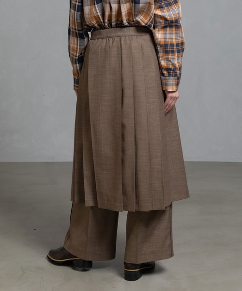 MARECHAL TERRE(マルシャルテル)の「プリーツラップスカート×パンツ(その他パンツ・レディース・ブラウン/ブラック/グレー/ネイビー系・M)」の6枚目の写真