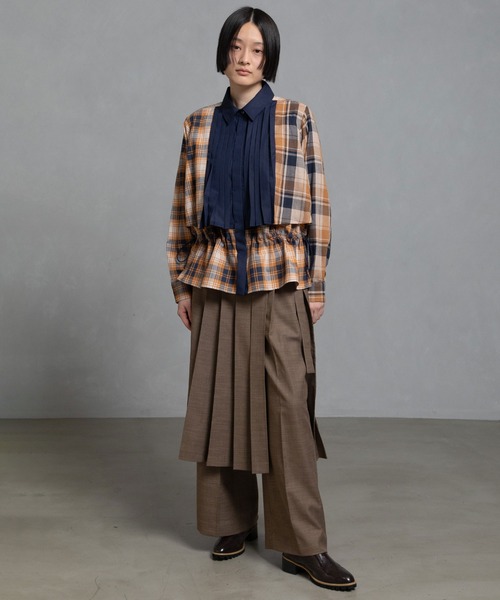 MARECHAL TERRE(マルシャルテル)の「プリーツラップスカート×パンツ(その他パンツ・レディース・ブラウン/ブラック/グレー/ネイビー系・M)」の9枚目の写真