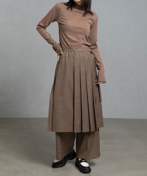 MARECHAL TERRE(マルシャルテル)の「プリーツラップスカート×パンツ(その他パンツ・レディース・ブラウン/ブラック/グレー/ネイビー系・M)」の10枚目の写真