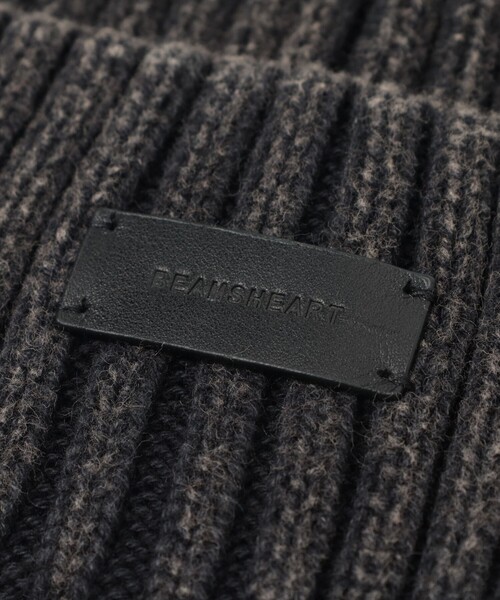 BEAMS HEART(ビームスハート)の「レザー タグ ワッチ キャップ(ニットキャップ/ビーニー・メンズ・ブラック/ブラック系その他4・ONE SIZE)」の12枚目の写真