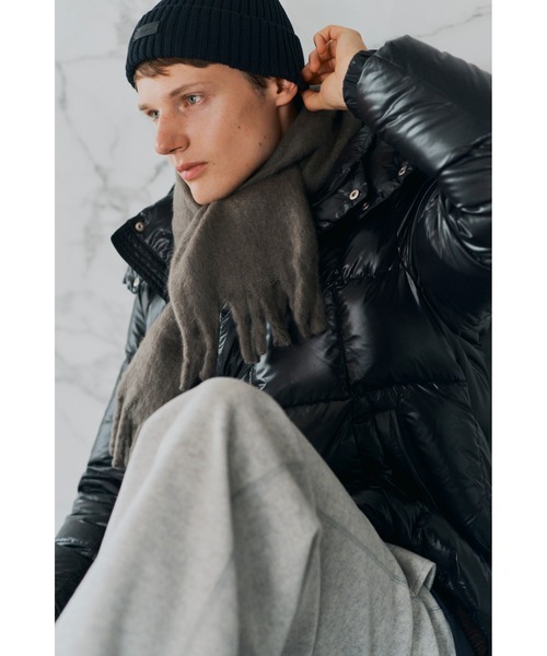 BEAMS HEART(ビームスハート)の「レザー タグ ワッチ キャップ(ニットキャップ/ビーニー・メンズ・ブラック/ブラック系その他4・ONE SIZE)」の4枚目の写真