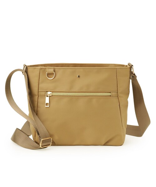 SHOO・LA・RUE(シューラルー)の「【撥水】フロントファスナーポケットショルダー(ショルダーバッグ・レディース・キャメル/ブラック/ナチュラル・00)」の12枚目の写真