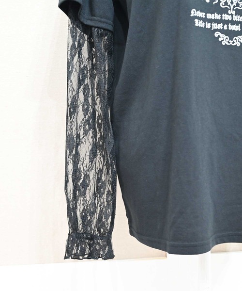 MA*RS(アメーバーマーズ)の「りぼんチェリーレース袖ロンT(Tシャツ/カットソー・レディース・チャコールグレー/ピンク/ブラック/レッド・FREE)」の21枚目の写真