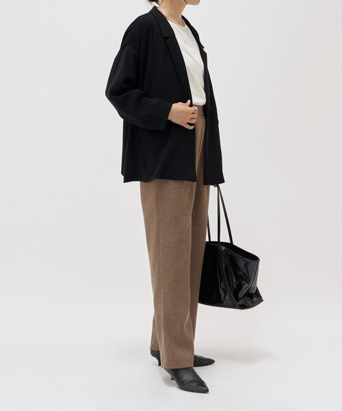 LIVETART（リヴェタート）の「トロミダブルクロスジャケット（テーラードジャケット・レディース・ブラック・FREE）」の12枚目の写真