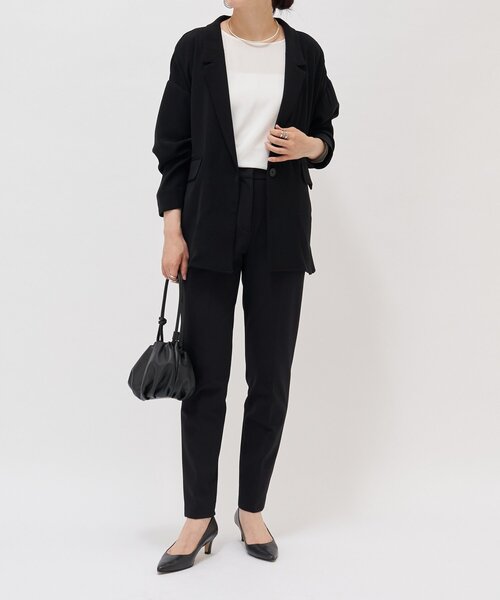 LIVETART（リヴェタート）の「トロミダブルクロスジャケット（テーラードジャケット・レディース・ブラック・FREE）」の15枚目の写真