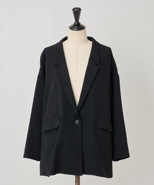 LIVETART（リヴェタート）の「トロミダブルクロスジャケット（テーラードジャケット・レディース・ブラック・FREE）」の18枚目の写真