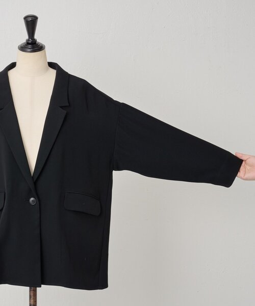 LIVETART（リヴェタート）の「トロミダブルクロスジャケット（テーラードジャケット・レディース・ブラック・FREE）」の19枚目の写真