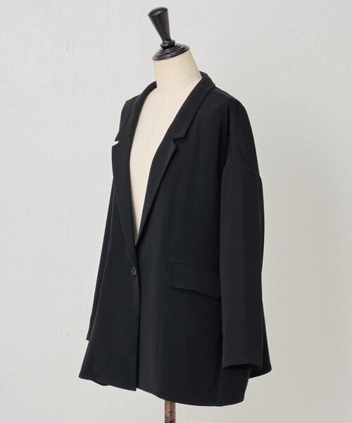 LIVETART（リヴェタート）の「トロミダブルクロスジャケット（テーラードジャケット・レディース・ブラック・FREE）」の20枚目の写真