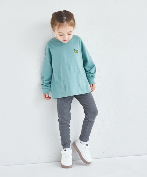 pairmanon(ペアマノン)の「【吸水速乾/襟がヨレにくい】ユニセックス ワンポイント刺繍入り 長袖Tシャツ(Tシャツ/カットソー・キッズ・ブラウン/ベージュ/ブラック/ブルー・80/150/140/90/130/120/110/100)」の16枚目の写真