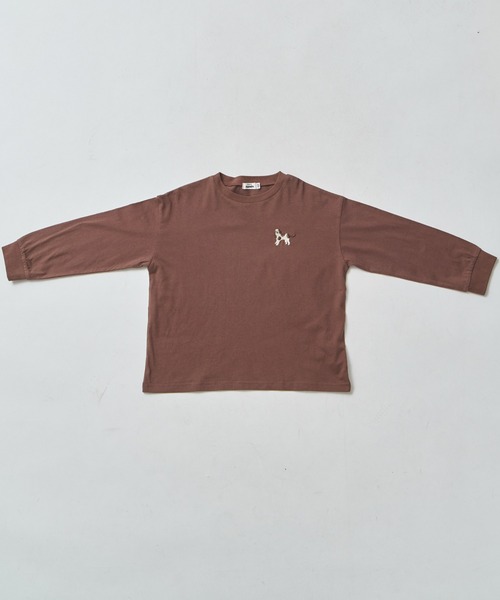 pairmanon(ペアマノン)の「【吸水速乾/襟がヨレにくい】ユニセックス ワンポイント刺繍入り 長袖Tシャツ(Tシャツ/カットソー・キッズ・ブラウン/ベージュ/ブラック/ブルー・80/150/140/90/130/120/110/100)」の20枚目の写真