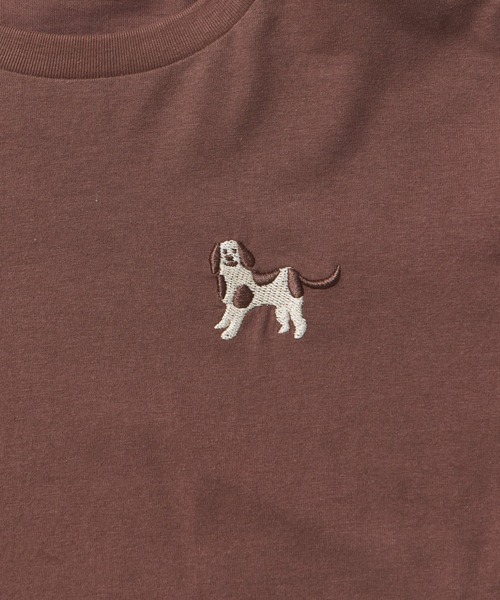 pairmanon(ペアマノン)の「【吸水速乾/襟がヨレにくい】ユニセックス ワンポイント刺繍入り 長袖Tシャツ(Tシャツ/カットソー・キッズ・ブラウン/ベージュ/ブラック/ブルー・80/150/140/90/130/120/110/100)」の21枚目の写真