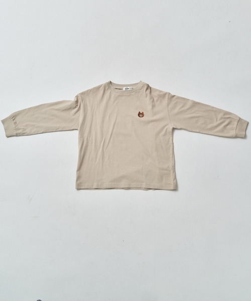pairmanon(ペアマノン)の「【吸水速乾/襟がヨレにくい】ユニセックス ワンポイント刺繍入り 長袖Tシャツ(Tシャツ/カットソー・キッズ・ブラウン/ベージュ/ブラック/ブルー・80/150/140/90/130/120/110/100)」の22枚目の写真