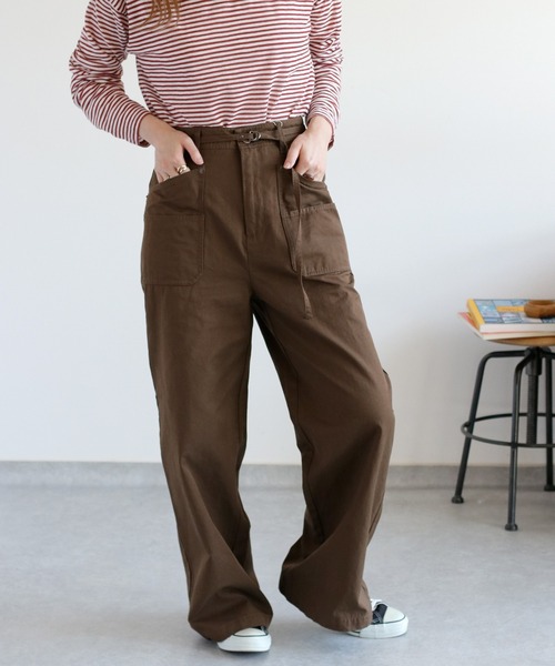 cepo(セポ)の「ワークブッシュベルテッドイージーパンツ(その他パンツ・レディース・ブラウン/キャメル/カーキ・S/M/L)」の8枚目の写真