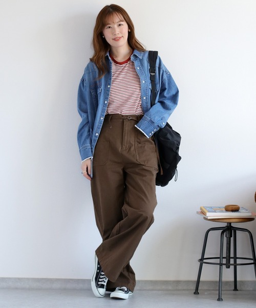 cepo(セポ)の「ワークブッシュベルテッドイージーパンツ(その他パンツ・レディース・ブラウン/キャメル/カーキ・S/M/L)」の13枚目の写真