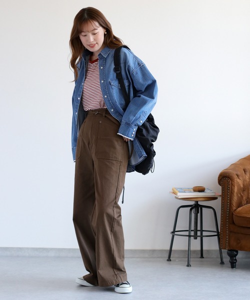 cepo(セポ)の「ワークブッシュベルテッドイージーパンツ(その他パンツ・レディース・ブラウン/キャメル/カーキ・S/M/L)」の14枚目の写真