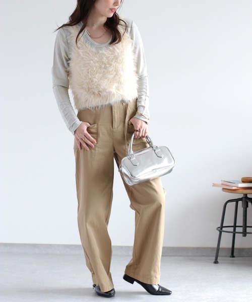 cepo(セポ)の「ワークブッシュベルテッドイージーパンツ(その他パンツ・レディース・ブラウン/キャメル/カーキ・S/M/L)」の7枚目の写真