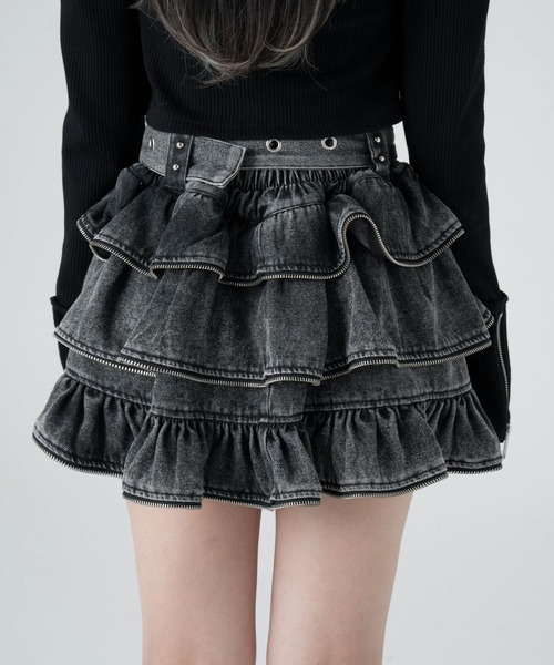 セール】ジッパーフリルスカート（スカート）｜LAZYSLAY（レイジー