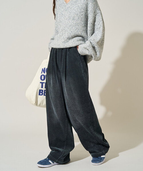 FREAK'S STORE(フリークスストア)の「限定展開 シェニール デニム 微起毛 イージーパンツ(デニムパンツ・レディース・ネイビー/サックスブルー/ブルー・SMALL/MEDIUM)」の15枚目の写真