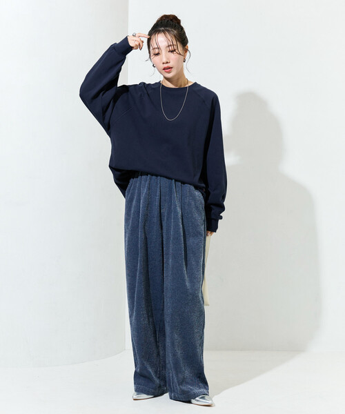FREAK'S STORE(フリークスストア)の「限定展開 シェニール デニム 微起毛 イージーパンツ(デニムパンツ・レディース・ネイビー/サックスブルー/ブルー・SMALL/MEDIUM)」の20枚目の写真