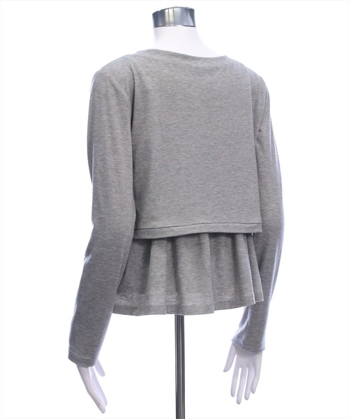 CLEAR BASIC（クリアベーシック）の「フロントリボンビスチェ＆カットボレロセット[オフィスカジュアル リボン フェミニン]（Tシャツ/カットソー・レディース・ブラック/グレー/オフホワイト・F）」の8枚目の写真