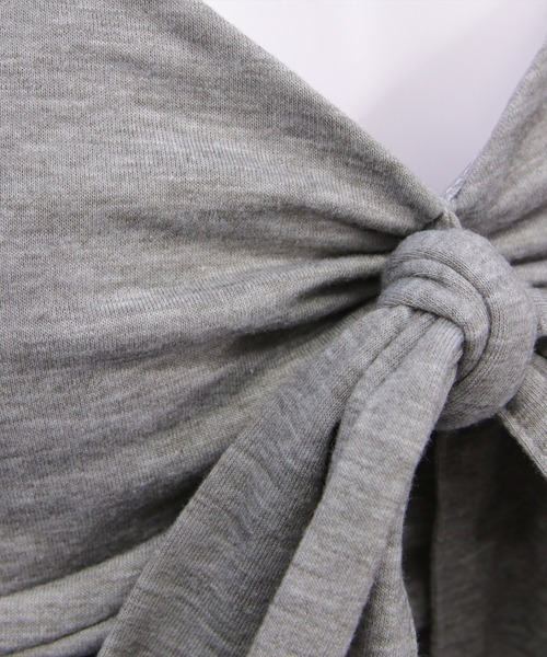 CLEAR BASIC（クリアベーシック）の「フロントリボンビスチェ＆カットボレロセット[オフィスカジュアル リボン フェミニン]（Tシャツ/カットソー・レディース・ブラック/グレー/オフホワイト・F）」の18枚目の写真