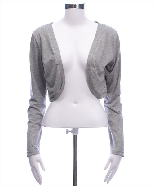 CLEAR BASIC（クリアベーシック）の「フロントリボンビスチェ＆カットボレロセット[オフィスカジュアル リボン フェミニン]（Tシャツ/カットソー・レディース・ブラック/グレー/オフホワイト・F）」の15枚目の写真