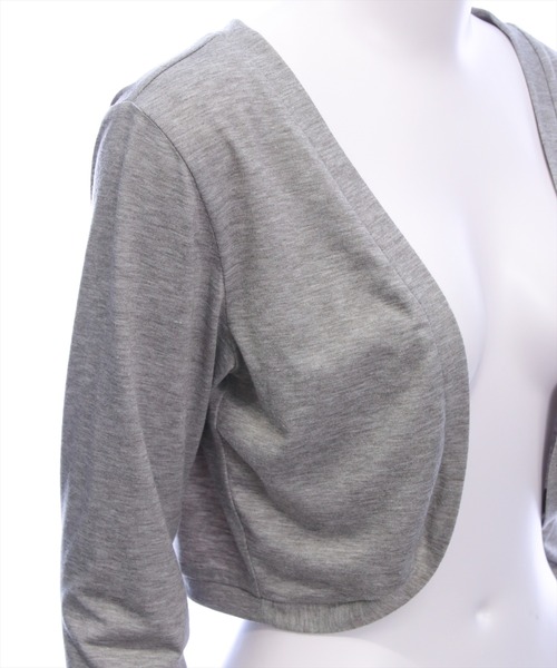 CLEAR BASIC（クリアベーシック）の「フロントリボンビスチェ＆カットボレロセット[オフィスカジュアル リボン フェミニン]（Tシャツ/カットソー・レディース・ブラック/グレー/オフホワイト・F）」の17枚目の写真