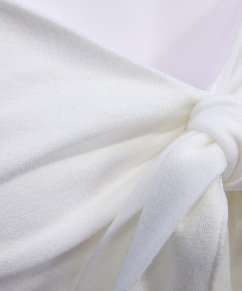 CLEAR BASIC（クリアベーシック）の「フロントリボンビスチェ＆カットボレロセット[オフィスカジュアル リボン フェミニン]（Tシャツ/カットソー・レディース・ブラック/グレー/オフホワイト・F）」の20枚目の写真