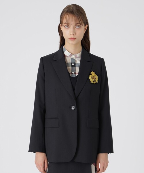 BLUE LABEL CRESTBRIDGE(ブルーレーベルクレストブリッジ)の「ウールストレッチブレンドテーラードジャケット(テーラードジャケット・レディース・ダークネイビー・36/38)」の9枚目の写真