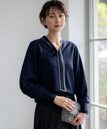 【洗える】ウーステッドウール ボウタイ ニット