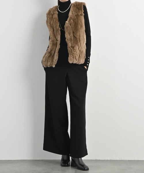 aunt lily（アントリリー）の「レッキスラビット Vネックベスト（ベスト・レディース・グレー/ブラウン/ブラック・L/LL/M/S/3L）」の13枚目の写真