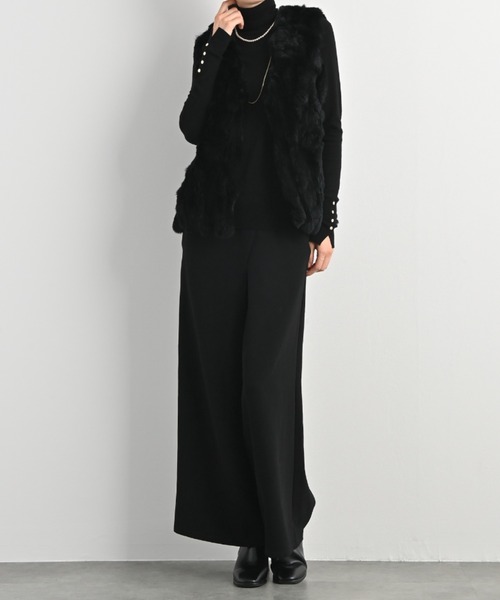 aunt lily（アントリリー）の「レッキスラビット Vネックベスト（ベスト・レディース・グレー/ブラウン/ブラック・L/LL/M/S/3L）」の4枚目の写真