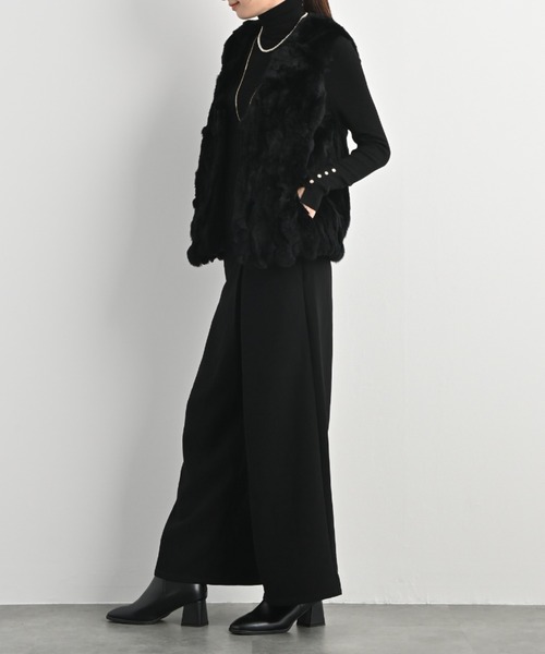 aunt lily（アントリリー）の「レッキスラビット Vネックベスト（ベスト・レディース・グレー/ブラウン/ブラック・L/LL/M/S/3L）」の5枚目の写真