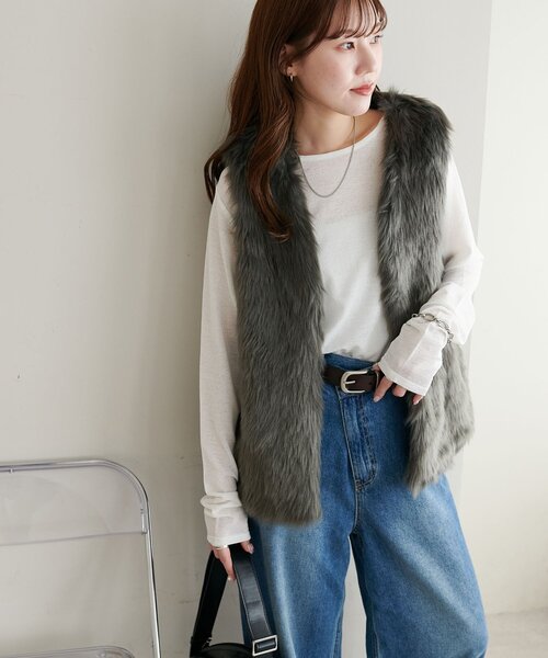 DISCOAT（ディスコート）の「【WEB限定】ロングファーベスト