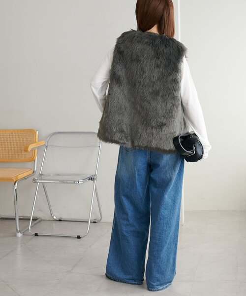 WEB限定】ロングファーベスト（ベスト）｜DISCOAT（ディスコート）の