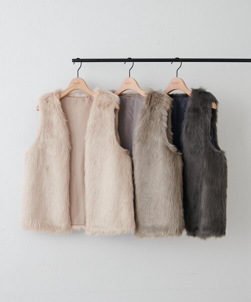 WEB限定】ロングファーベスト（ベスト）｜DISCOAT（ディスコート）の
