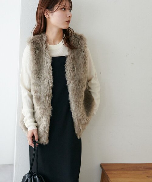 WEB限定】ロングファーベスト（ベスト）｜DISCOAT（ディスコート