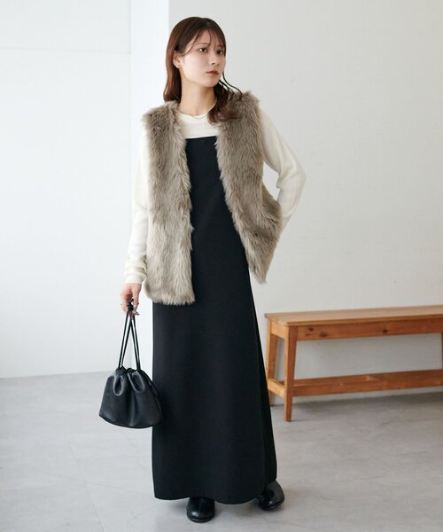 セール】【WEB限定】ロングファーベスト（ベスト）｜DISCOAT（ディス