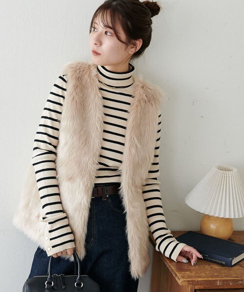 セール】【WEB限定】ロングファーベスト（ベスト）｜DISCOAT（ディス