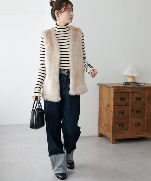 WEB限定】ロングファーベスト（ベスト）｜DISCOAT（ディスコート）の